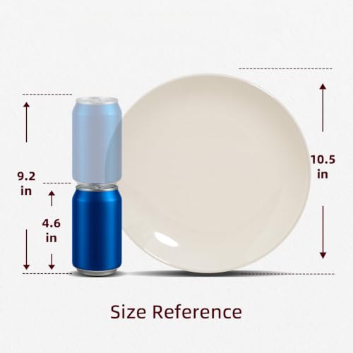 Restaurant Value, Stoneware Coupe Shape Plate 10.5", Ivory White, Case of 12 - color: Ivory White, size: Plate 10.5"