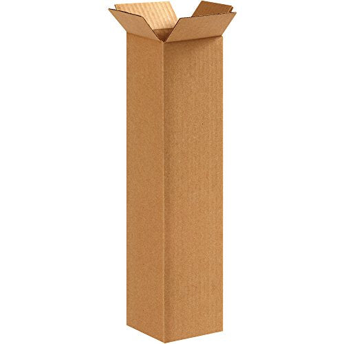 TAPE LOGIC 4x4x16 Tall Corrugated Boxes, Tall, 4L x 4W x 16H, Pack of 25 | Shipping, Packaging, Moving, Storage Box for Home or Business, Strong Wholesale Bulk Boxes - size: 4" x 4" x 16"