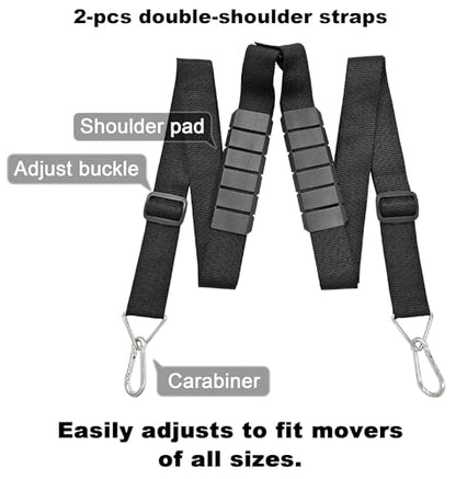 Shoulder Moving Straps With Cargo Tie Down, Move, Lift, Carry, Lashing and Secure for Safe and Efficient Moving of Heavy Objects, Furniture, and Appliances - 2 Person - color: 2 Person Moving Straps