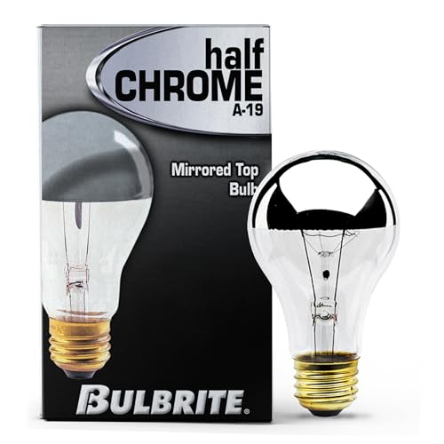 Bulbrite 60A19HM - 60W A19 Half Mirror (12/120) - style: LEGACY