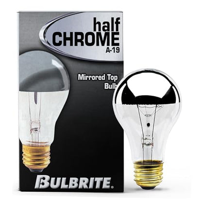 Bulbrite 60A19HM - 60W A19 Half Mirror (12/120) - style: LEGACY