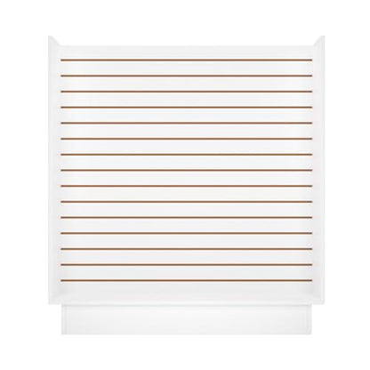 49.5”W x 24”D x 54”H - Retail Slat wall Gondola Display with 3” Slatwall Units，White Versatile H-Unit Slatwall Display Stand - color: White