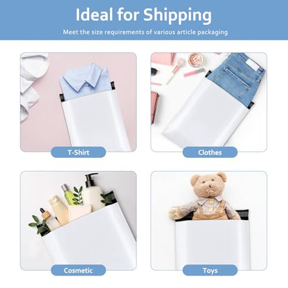 Metronic Poly Mailers 10x13 100 Pack, Small White Self Seal Shipping Bags - color: White, size: 10x13 100PC