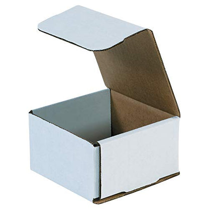 BOX USA BMLR5 4 3/8"L x 4 3/8"W x 2 1/2"H, White (Pack of 50) - size: (014) 4 3/8" x 4 3/8" x 2 1/2", 50-Pack