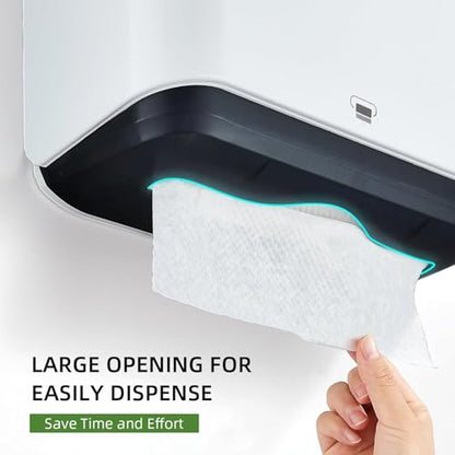 Multifold Wall Mount Paper Towel Dispenser for Bathroom,No-Drill, White - color: 5859-white, size: 210 Sheet