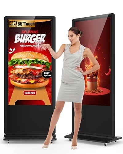 65-inch Digital Signage Display, 4K 2160P LCD Touchscreen Kiosk - color: Touch screen, size: 65"