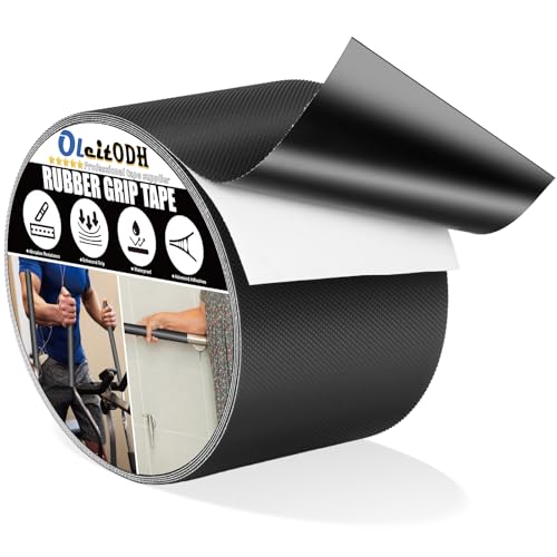 Oleitodh 3" x 60 ft Rubber Grip Tape, Black, for Handles & Tools - color: Black, size: 3 in x 60 ft