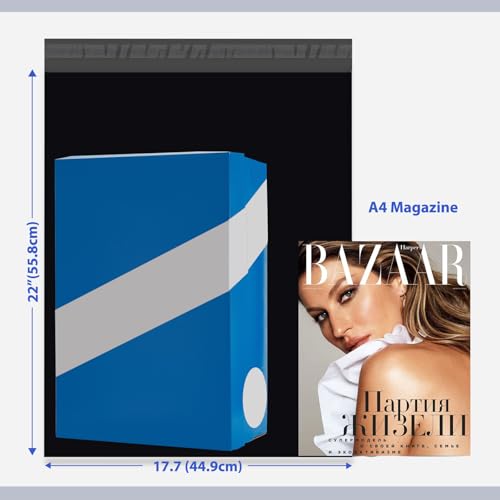 Fuxury Poly Mailers 17.7 X 22" 50 Pcs,Large Shipping Bags for Clothes,Black - color: Black, size: 17.7x22" 50pcs