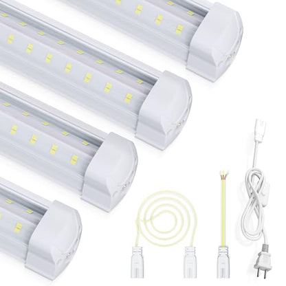 4FT 4 Pack Super Bright LED Shop Lights, 9600LM 60W 6000K Daylight - size: 9600LM-4Pack