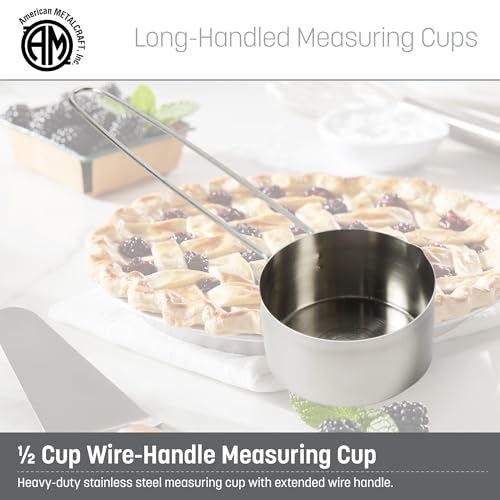 American Metalcraft MCL12 Stainless Steel Measuring Cup, 1/2-Cup - size: 1/2 Cup