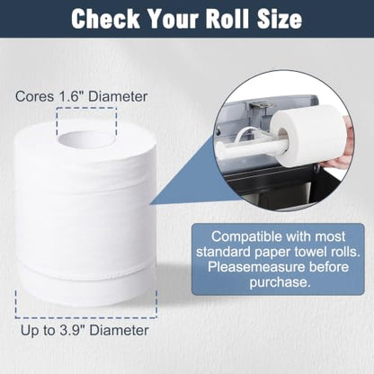 Double Toilet Paper Holder Wall Mount,Hold Two Rolls*4.5”,Gray - color: Gray