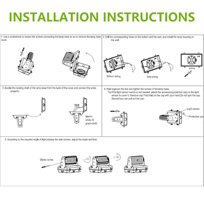 Rotatable LED Wall Pack Light with Dusk to Dawn Photocell, 80W 11200LM 400-600W HPS/HID Equiv., 5000K Daylight ETL Commercial Outdoor Security Lighting for Warehouse, Entrance, Parking, Garage - size: 80W