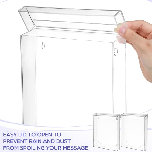 Thyle 8.5” x 11” Outdoor Brochure Holder Waterproof Wall Mount Lid, Clear - color: Clear