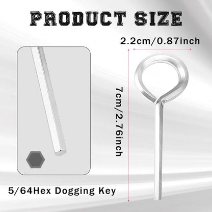 5/64 inch Standard Hex Dogging Key, Silver, 12 Pcs - color: Silver, size: 5/64