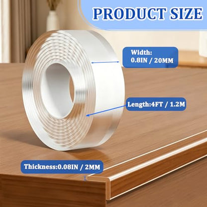 0.8in x 4ft Corner Protector for Baby,Clear Edge Protector Strip - size: 0.8IN x 4FT