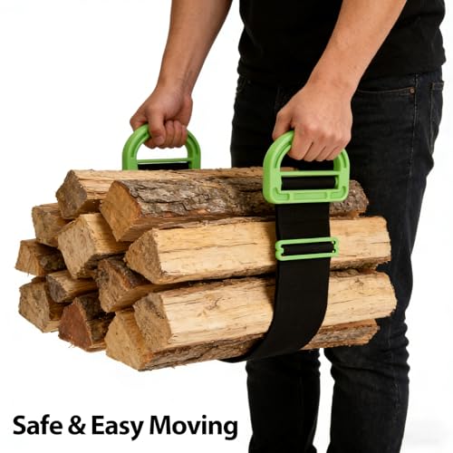 2Pack One-Person Moving Straps Lifting Straps up to 600lbs - color: Green