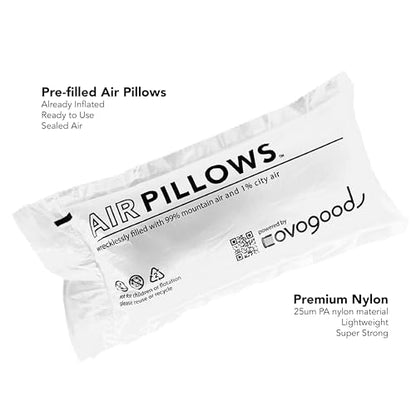 AirPillows™ 150 Count Premium Prefilled Air Pillow Bubbles for Package Shipping | 3 Cu Ft, 22 Gal, 4x8-In Ea | like Packing Peanuts Foam Paper | Strong Nylon Void Fill Cushion Protection by Covogoods
