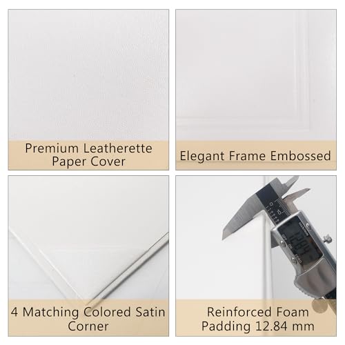 GraduationMall 11"x14" Imprinted Padded Diploma Cover Certificate Holder White - color: White+graduation