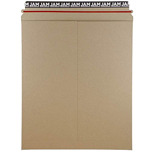 JAM PAPER Stay-Flat Photo Mailer Envelopes with Peel & Seal Closure - 12 3/4 x 15 - Brown Kraft - 6 Rigid Mailers/Pack - color: 6/Pack, size: 12 3/4" x 15"