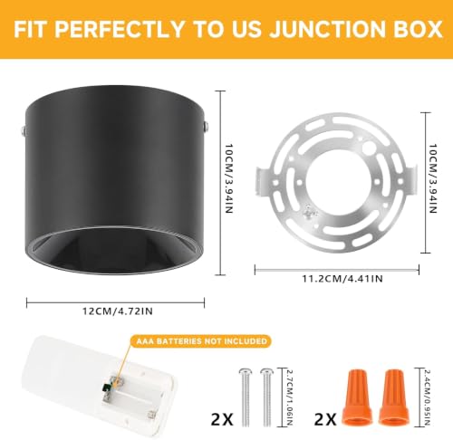 5CCT LED Ceiling Spotlight CRI 97+ Modern Cylinder Light Ceiling Mount - color: White, size: 1 Pack – Adjustable 2700K–6000K