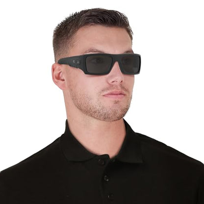 Oakley mens Oo9253 Det Cord Rectangular Sunglasses - color: Si Matte Black/Pewter Grey