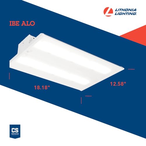 Lithonia Lighting I-Beam LED High Bay Light, Adj Brightness, 4000K/5000K - color: 4000K | 5000K Switchable, style: 12000 | 16000 Adjustable Lumens