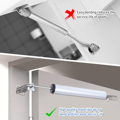 2 Sets Storm Door Closer, Heavy Duty Pneumatic Screen Door Closer with Hold Open, Pneumatic Door Closers Kit for Home with Adjustable Speed(Sliver)