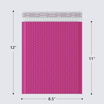 8.5x11 Inch Bubble Mailer 40 Pack, Waterproof Padded Envelopes with Strong Self-Seal Adhesive, Cushioning Shipping Bags with Bright Color for Small Business - Rose Red - color: Rose Red