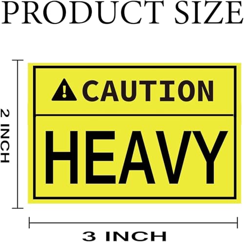 Caution Heavy Sticker Shipping Pallet Labels (300 Pcs)