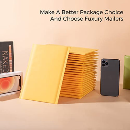 Fuxury Kraft Bubble Mailer 6x10" Padded Envelopes 50 Pack Usable Size 6x9" - color: Yellow, size: 6x10" 50PC