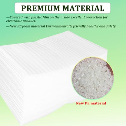 100 Pack Foam Pouches 6x10in, Cushion Foam Wrap for Moving - size: 6x10 inch