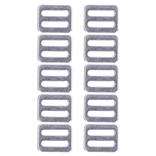 316 Stainless Steel Tri-Glide Sliders 1 Inch, Slide Buckle Strap Adjuster Slider, Adjustable Buckle Fasteners for Backpack Pet Collars Straps Outdoors Diving Marine