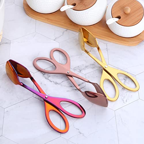 Stainless Steel Scissor Egg Tongs for Kitchen and Outdoor Use - color: As Shown