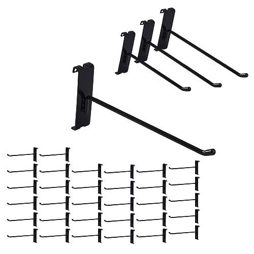 4" Black Gridwall Hooks 32 Pcs with Protective Head - color: 32 Pcs, size: 4‘’