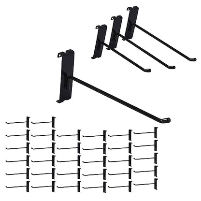 4" Black Gridwall Hooks 32 Pcs with Protective Head - color: 32 Pcs, size: 4‘’