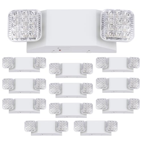 GRUENLICH LED Emergency Light for Business, Battery Backup, 12 Pack - size: 12-Pack
