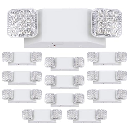 GRUENLICH LED Emergency Light for Business, Battery Backup, 12 Pack - size: 12-Pack