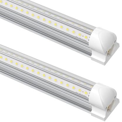 2-Pack 4FT T8 LED Shop Light, 42W 6300LM 5000K Daylight, Linkable with Plug Shop Lights for Garage Ceiling Workshop Commercial Lighting