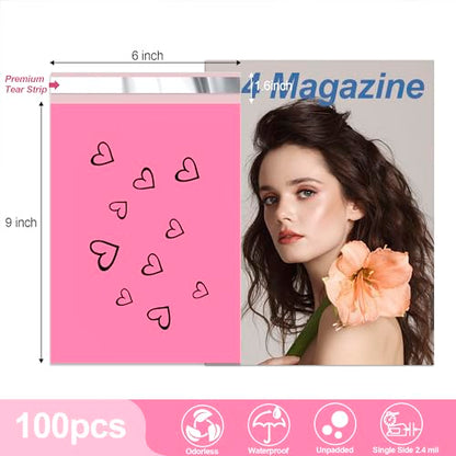 JinRuiKJ Thank You Poly Mailers 6x9 Inch, 100 PCS, Pink - color: Pink, size: 6*9inch 100pcs