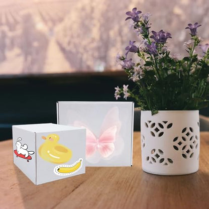 6x5x4 inch Shipping Boxes Set of 25, White Kraft Corrugated Cardboard Box - size: 6x5x4-25 Pack