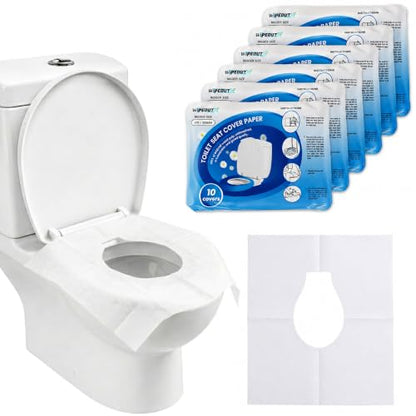 Toilet Seat Covers Disposable Flushable 60 Pack | XL 18x15 Inch Paper - size: Pack 60