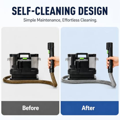 HAPOW Carpet Cleaner Machine, 18Kpa Portable Upholstery Cleaner for Couch Car fabric Furniture Mattress Area Rugs Pets Spot Extractor, with Dual Water Tanks, Cleaning Tool and Self Cleaning