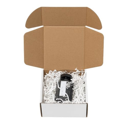 Wowxyz 6x6x3 Inches Shipping Boxes 60 Pack Corrugated Cardboard White Box - size: 6x6x3"