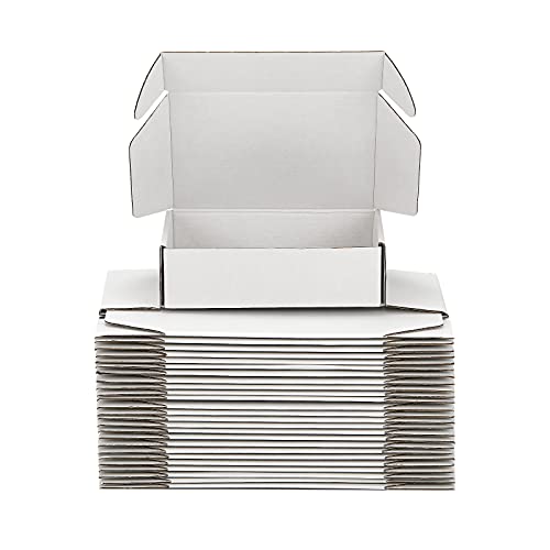 8x6x3 inch White Shipping Boxes for Small Business- Set of 25 - color: White, size: 8x6x3