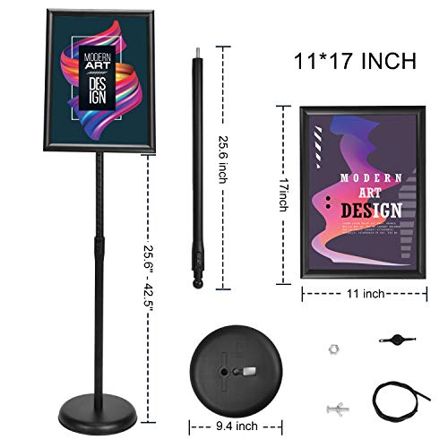 KOOV Sign Holder 11x17 inch Adjustable Floor Sign Stand - size: 11 x 17 Inches