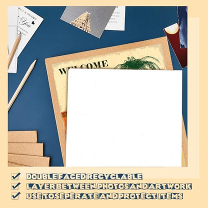 Henoyso 110 Pack 12 X 12 Inch White Cardboard Sheets - color: White, size: 12 x 12 Inch