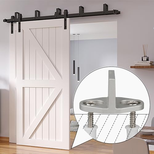 HASWARE Sliding Barn Door Bottom Floor Guide, Silver2 - color: Silver2