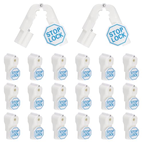 uxcell Pegboard Hook Stop Locks, 4.5mm White Display Hook Locks 20Pcs - color: White, size: 4.5mm