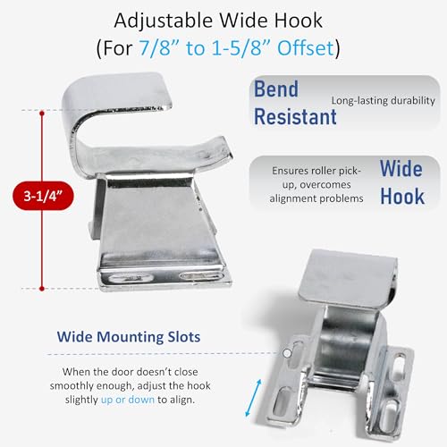 Awoco 1094-X27 Extra Wide Hook Only (7/8” to 1-5/8" Offset), Compatible with Kason 1094 and 1095 Door Closers by Kason - style: 7/8” to 1-5/8" Hook