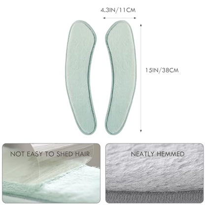 Thick and Warm Toilet Seat Cushion Cover - with Sticky Toilet Seat Cushion - Washable and Reusable Mat for Winter - Double Flap Separation, TPR Back Adhesive, Soft and Protective (Green) - color: Green